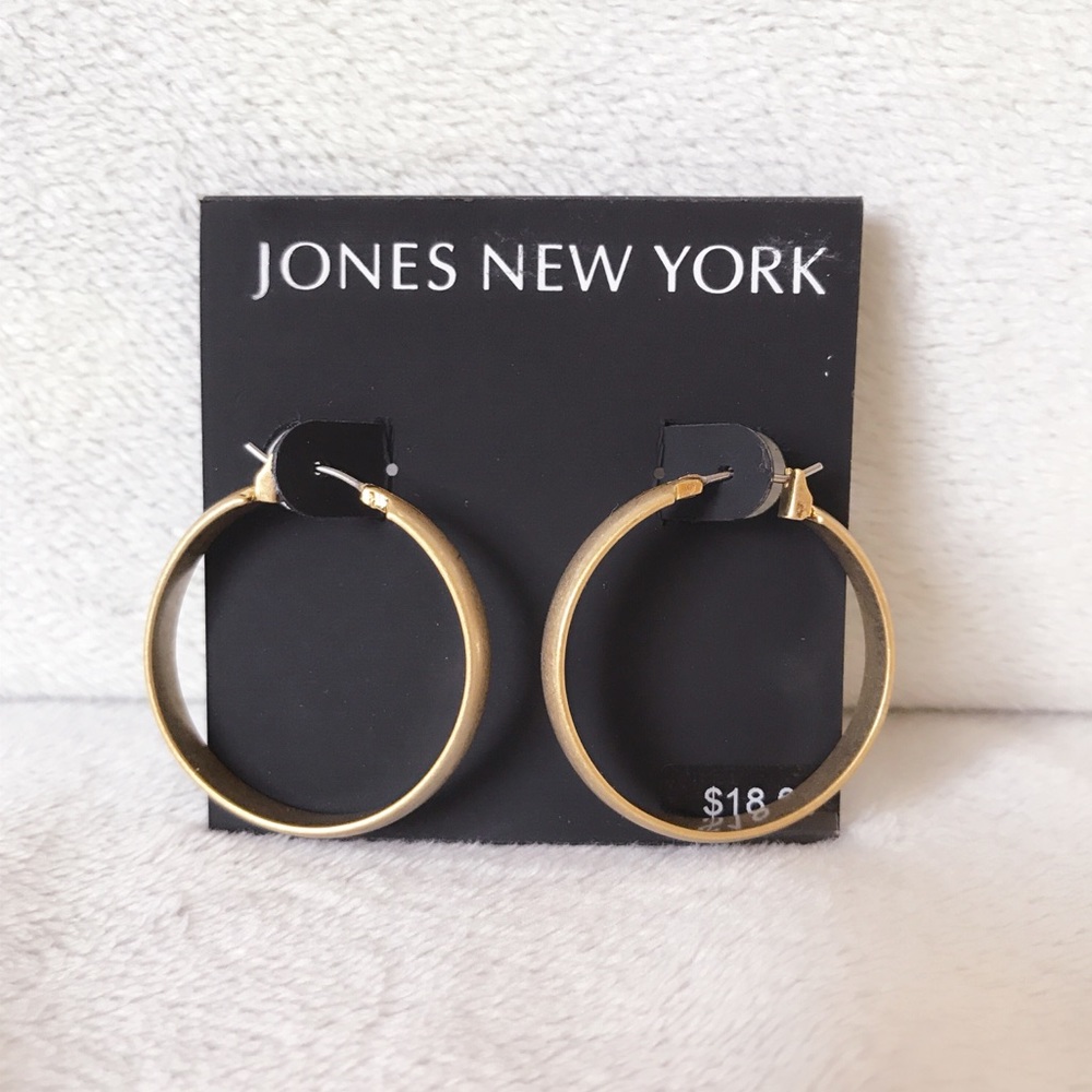 NWT Jones New York Gold Hoop Earrings